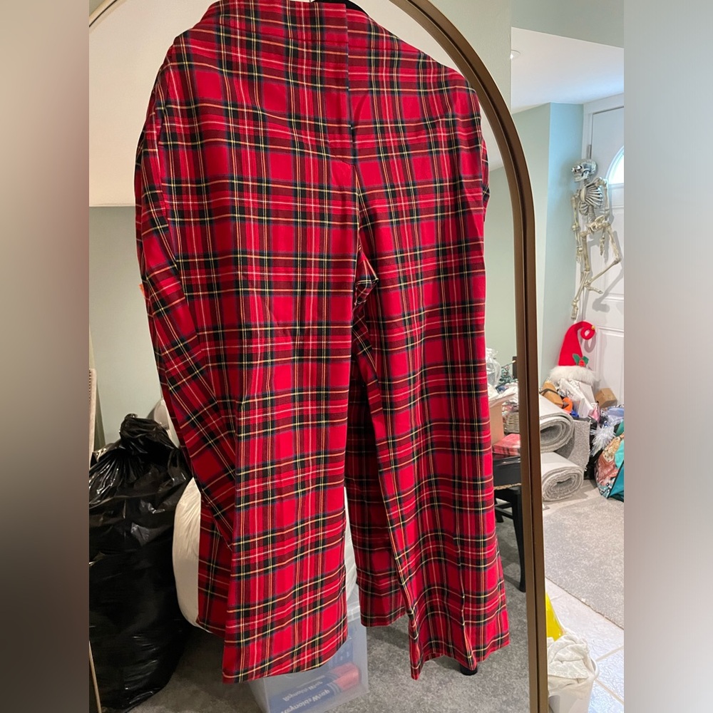 J. Crew Red Plaid Tarten Plaid Ankle Pants. NWT. Size: 16. Women’s.